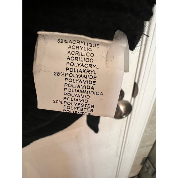 ANNA KAY Women's Pearl Bead Pullover Black Padded shoulders Sweater M casual - Picture 5 of 6